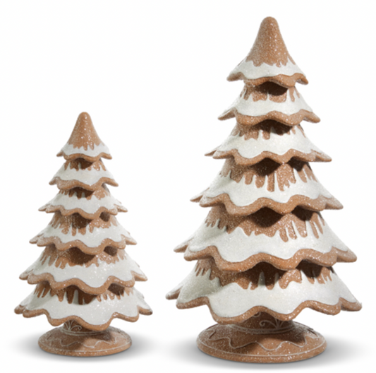 Santa's Sweet Shoppe Collection Sugared GINGERBREAD TREES Set