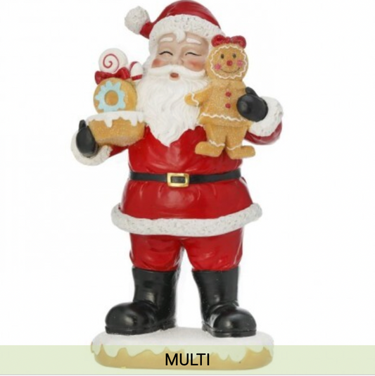 Santa's Sweet Shoppe Collection 9" RESIN SANTA WITH SWEETS