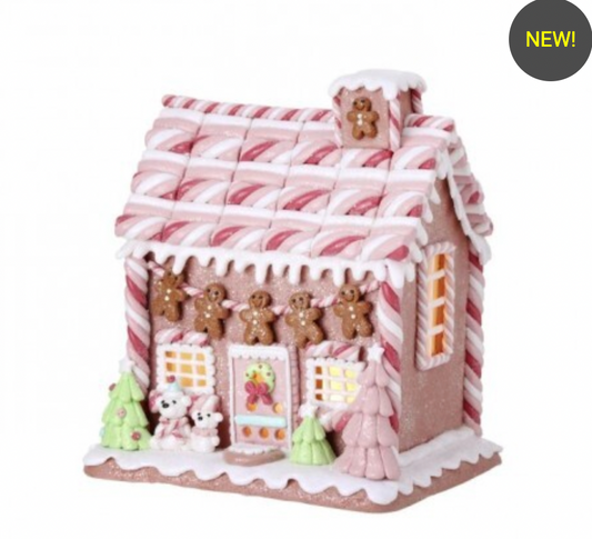 Santa's Sweet Shoppe Collection MARSHMALLOW TREATS GINGERBREAD HOUSE