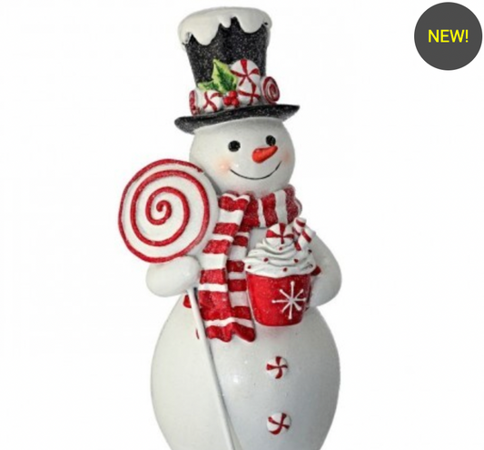 Santa's Sweet Shoppe Collection 9" RESIN SWEETS SNOWMAN