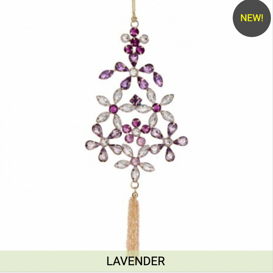 7" JEWEL FLURET TREE BEADED TASSLE ORNAMENT