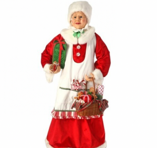 SANTA'S SWEET SHOPPE COLLECTION 52" CANDY KITCHEN MRS.CLAUS WITH BASKET