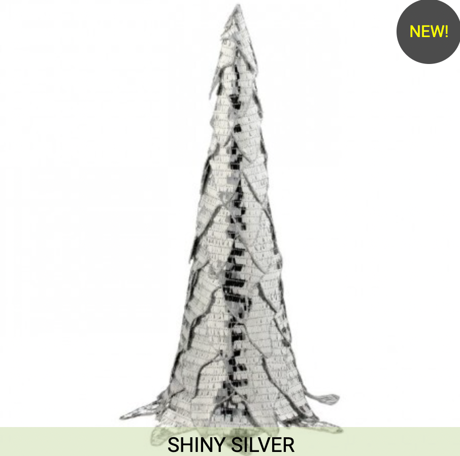 20" MIRROR METALLIC CONE TREE