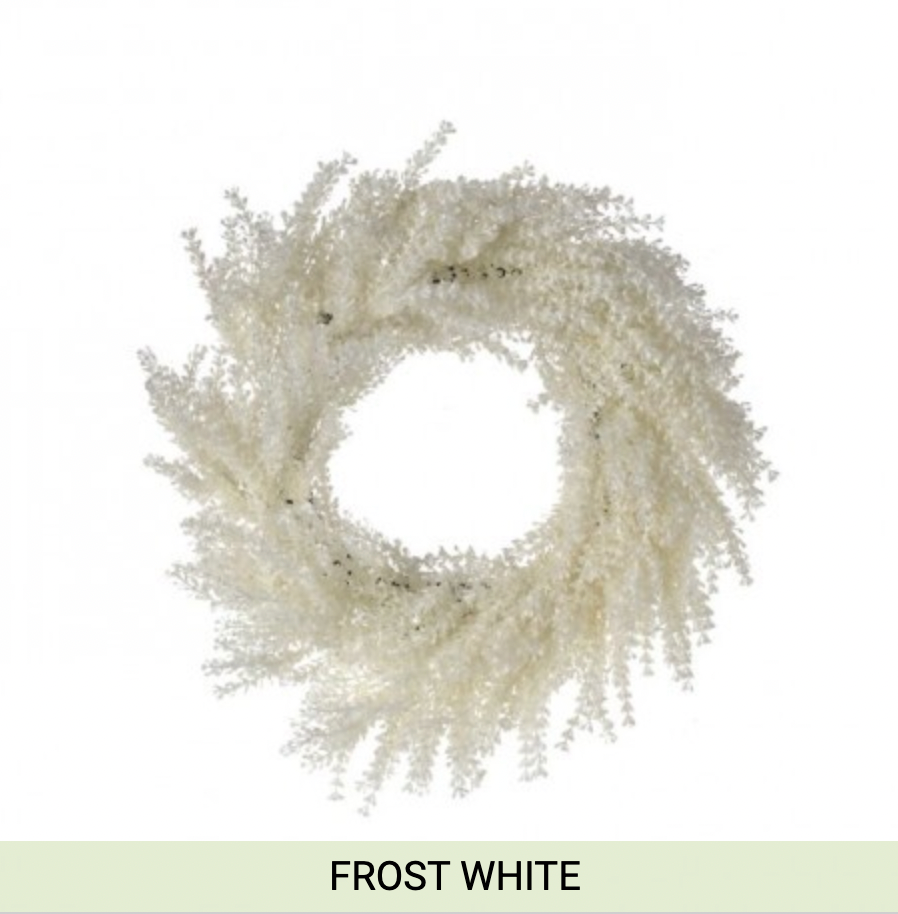 20" FROSTED LEAF WREATH