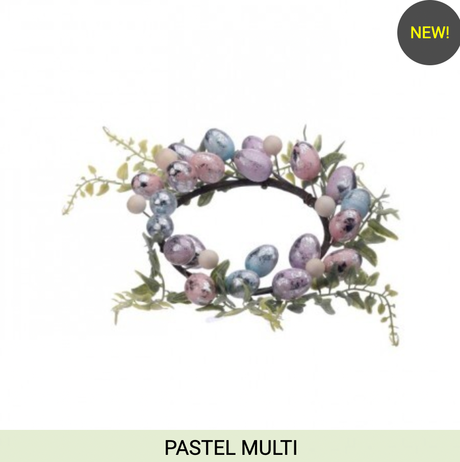 6" VINTAGE CHOCOLATE EGG CANDLERNG 4"ID