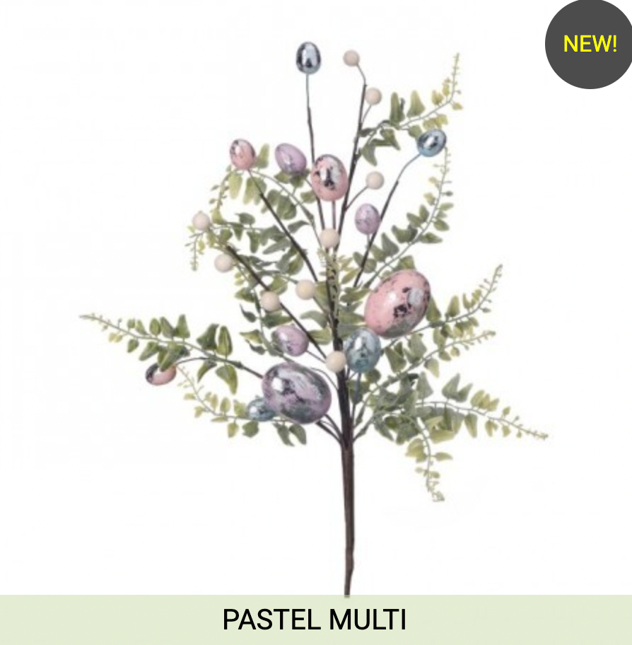 18" VINTAGE CHOCOLATE EGG SPRAY