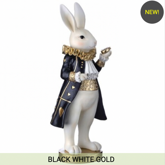 13.5" RESIN ROYAL BUNNY