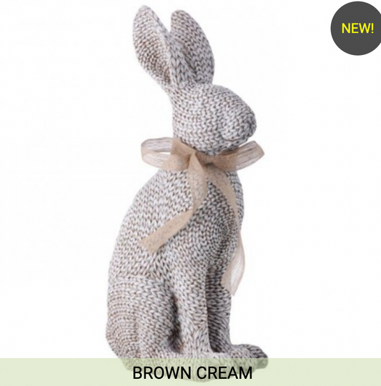 21" RESIN WOVEN RABBIT