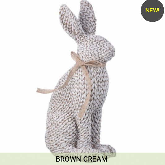 14" RESIN WOVEN RABBIT