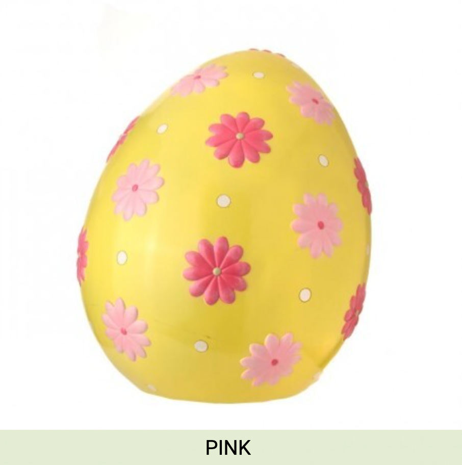 RESIN INDOOR / OUTDOOR EASTER EGG 22.75" YELLOW