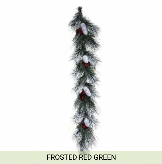 48" FROST PINE/CONE/FRESH BERRY GARLAND