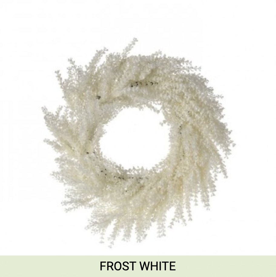 20" FROSTED LEAF WREATH