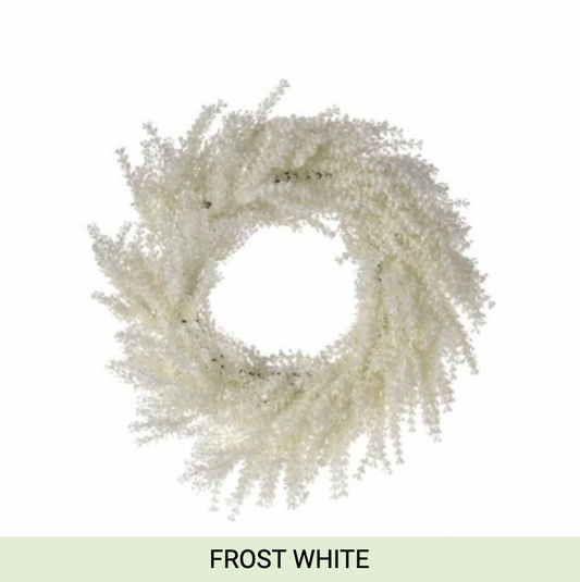 20" FROSTED LEAF WREATH