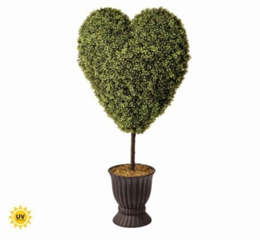 Cupid's Valentine  41" BOXWOOD UV TREAT HEART