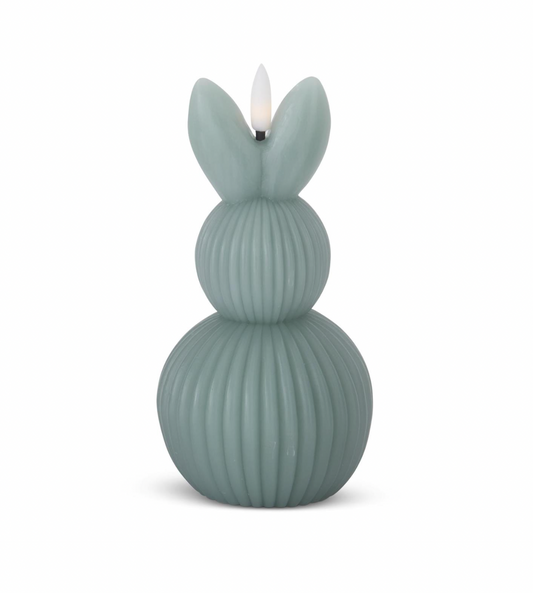 6.25" Green Accordion LED Bunny Candle with Timer