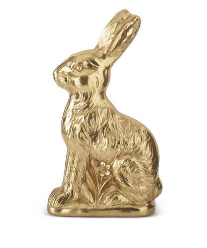 19" Resin Royal Gold Foil Resin Easter Bunny