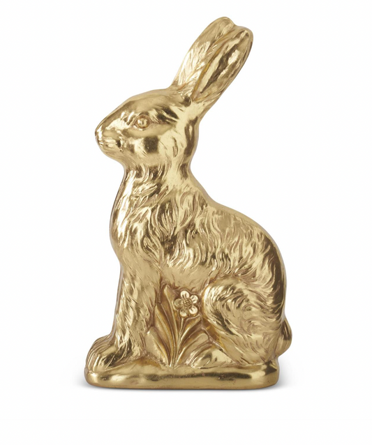 19" Resin Royal Gold Foil Resin Easter Bunny
