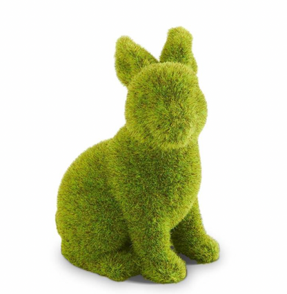 6.5" Mossy Bunny Sitting Looking Right
