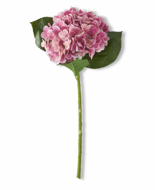 20" Dark Pink Real Touch Hydrangea Stem