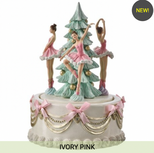 12.5" CAKE WITH BALLARINA DANCERS MUSIC BOX