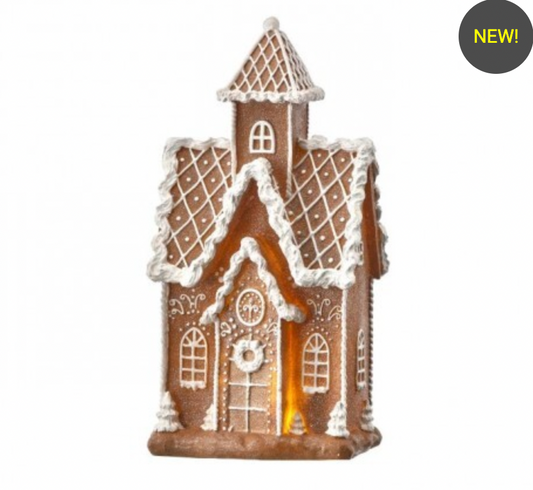 15.5" SUGAR & SPICE GINGERBREAD HOUSE