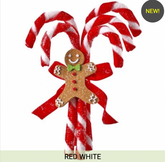 13" CANDY CANE GINGERBREAD BUNDLE