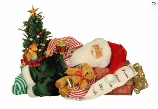 Christmas Carousel Collection - 17" Lighted Napping Santa