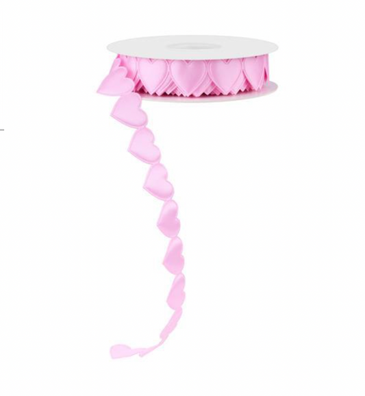 7/8"X10YD SATIN CUT-OUT HEARTS