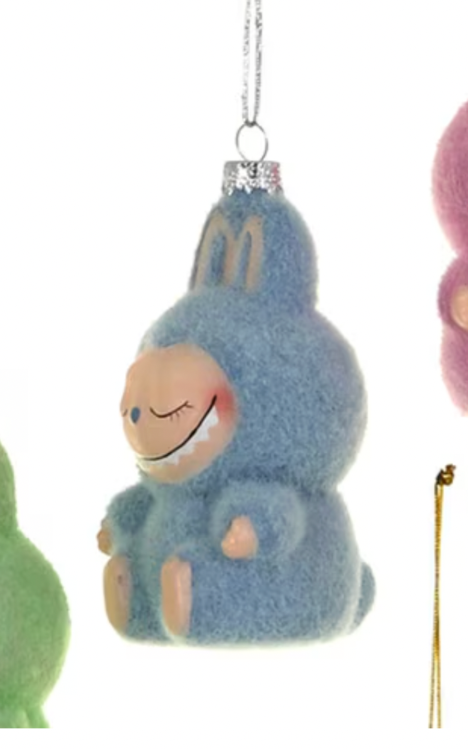 Santa's Sweet Shoppe Collection - 4" GLASS SLEEPING MONSTER ORNAMENT