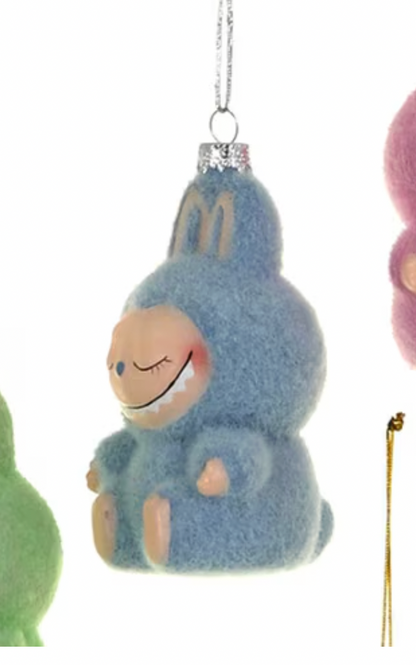 Santa's Sweet Shoppe Collection - 4" GLASS SLEEPING MONSTER ORNAMENT