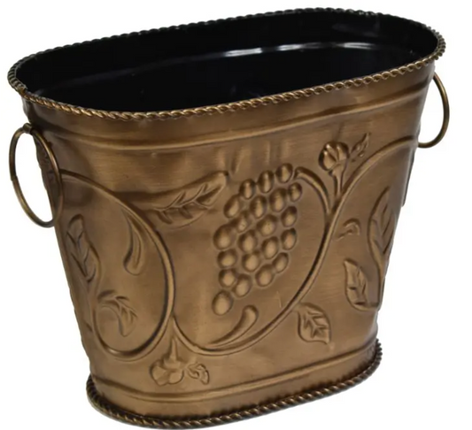 Christmas Carousel Collection - 9" Ornamental Tin Basket