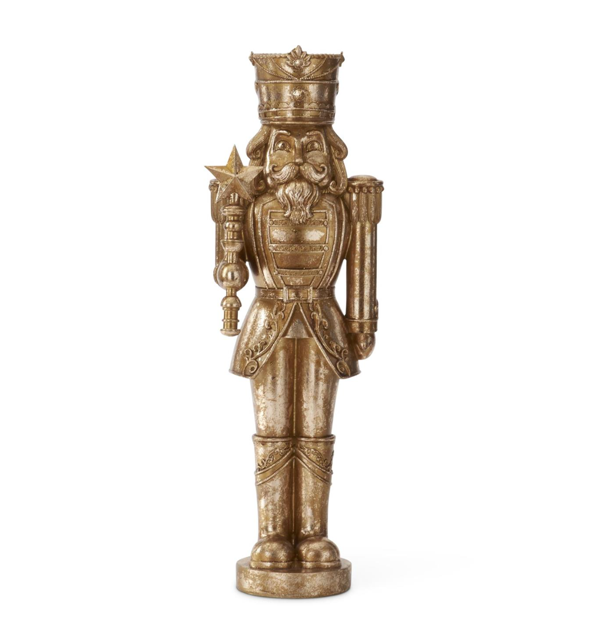 Royal Court Collection - 23.25" Gold Nutcracker w/Star Scepter