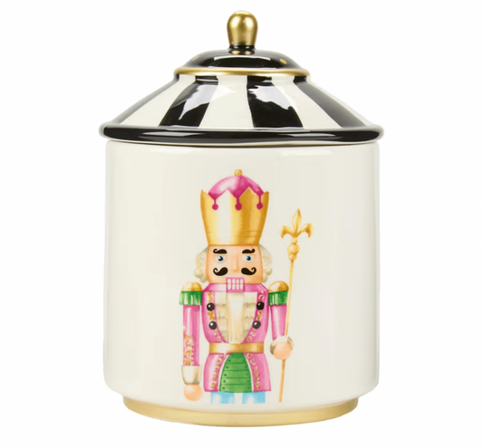 Santa's Sweet Shoppe Collection -  12" Ceramic Nutcracker Canister