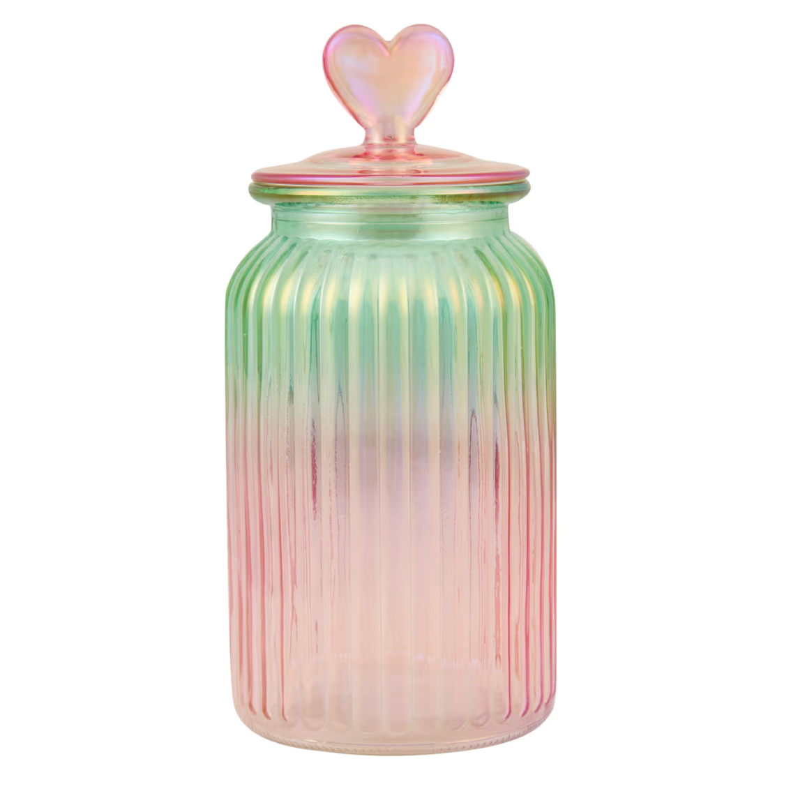 9.5" Luxe Glass Ombre Iridescent Canister
