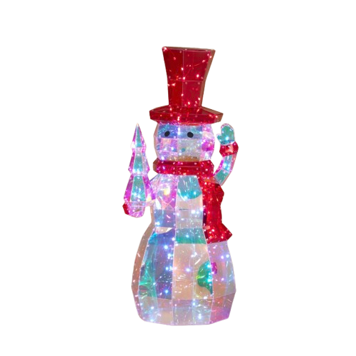 Christmas Iridescent 32" Holiday Snowman LED lights