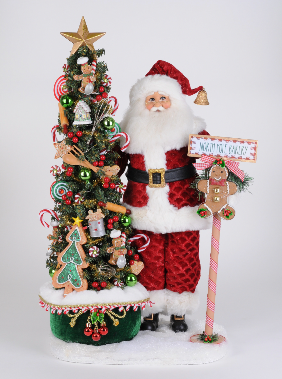 Santa's Sweet Shoppe Collection - 28" Lighted North Pole Bakery Santa