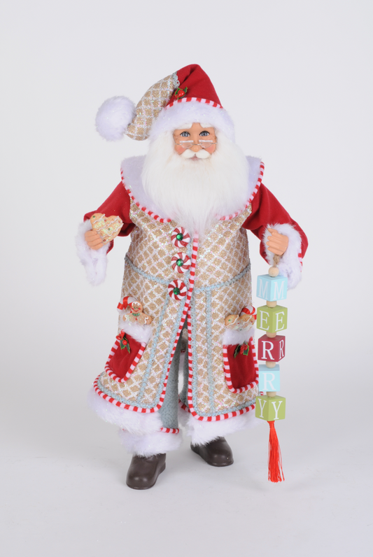 19" Merry Gingerbread Santa