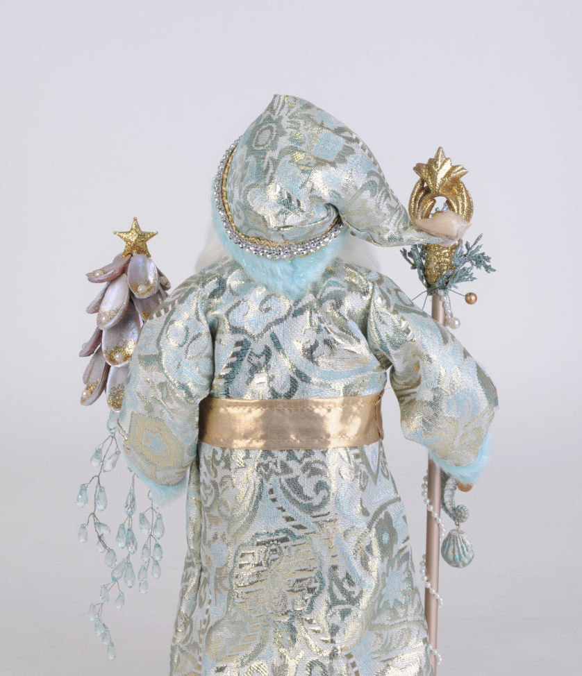 Santa's Sweet Shoppe Collection - 17" Coastal Opulance with Staff Santa