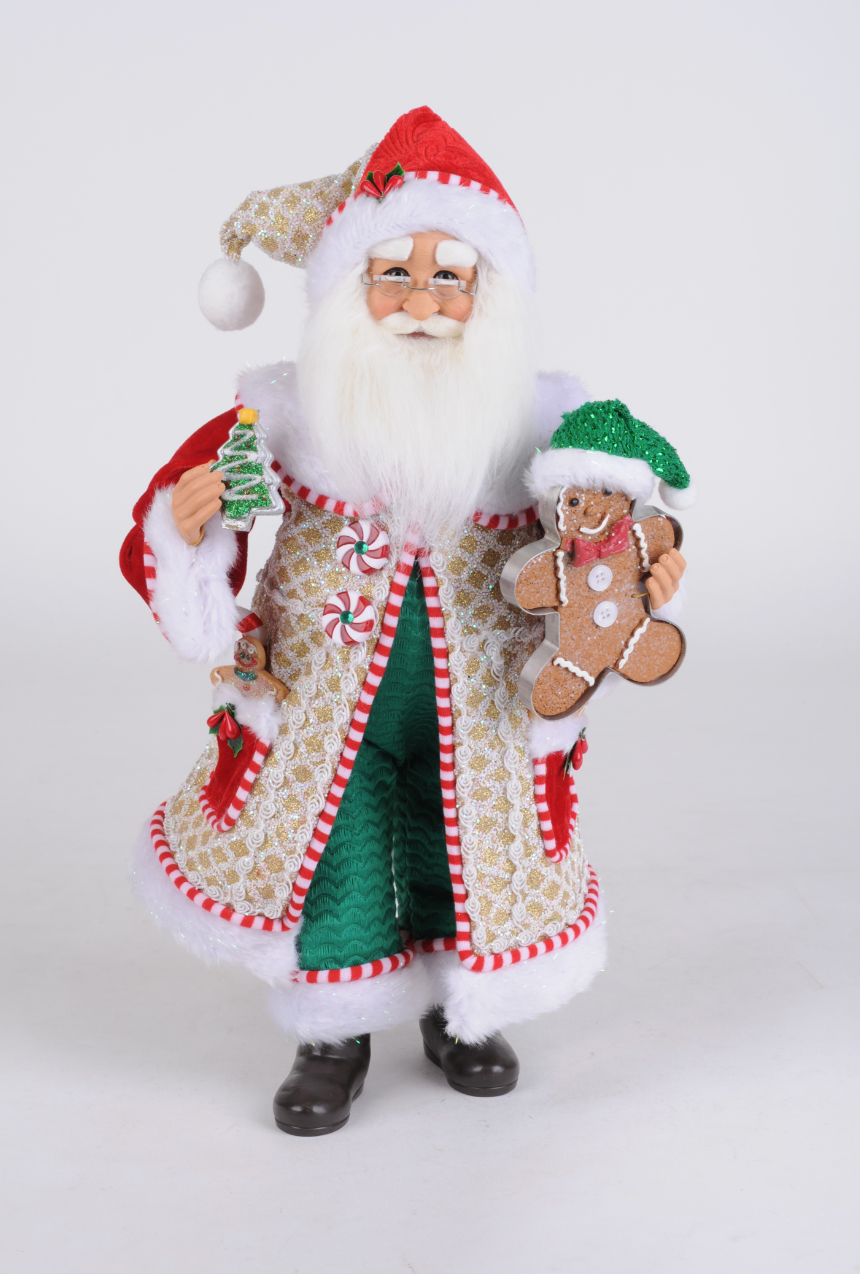 17" Whimiscal Gingerbread Santa