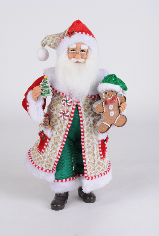 17" Whimiscal Gingerbread Santa