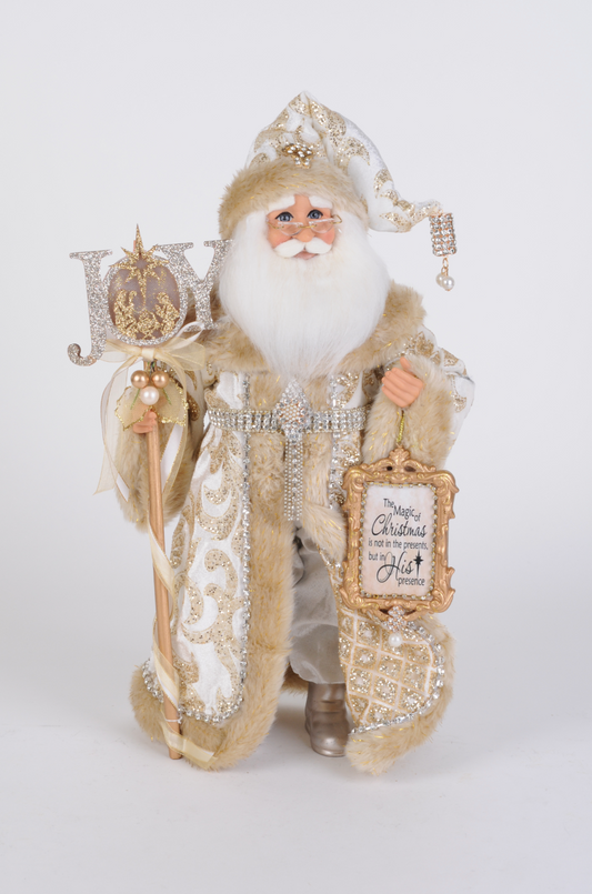 Christmas Carousel Collection - 17" Lighted Joyous Presence Santa