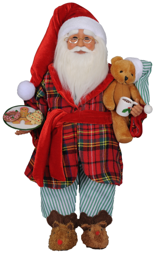 Santa's Sweet Shoppe Collection - 17" Milk & Cookies Santa