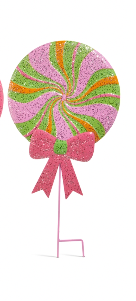 Santa's Sweet Shoppe Collection - 24.5" Lollipop Yard Stake