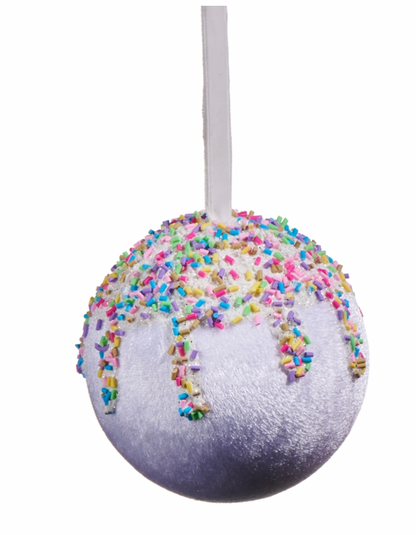 Santa's Sweet Shoppe Collection - 4" Candy Sprinkle Velvet Ornament