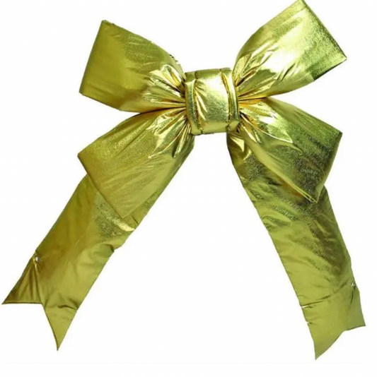 Christmas Carousel Collection - 24" Structural Bow - Gold - INDOOR / OUTDOOR
