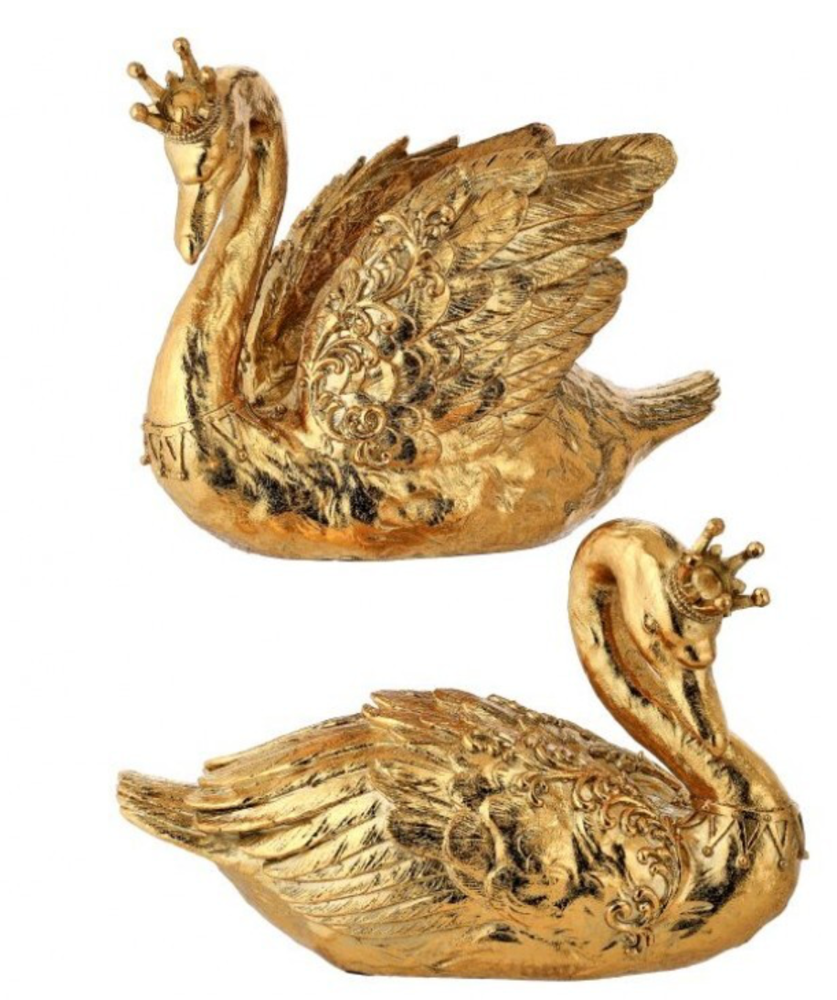 11" Resin Royal Court Swan