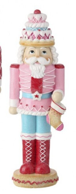 Santa's Sweet Shoppe Collection 12.5" Resin Sweets Nutcracker - Choose from Red Jacket or Pink Jacket