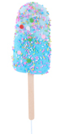 11.5"L SPRINKLES/CONFETTI POPSICLE PICK 4 ASST LAV, BLU, PNK, YLW, PICK ONE