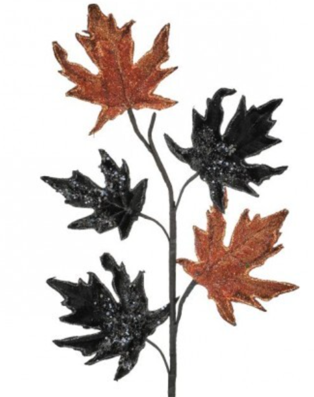 28" GLITTER MAPLE LEAF SPRAY Choose one
