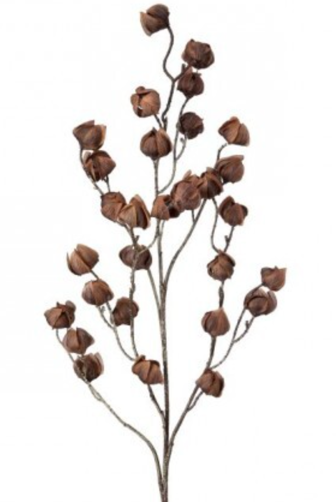 39" AUTUMNAL CHINESE LANTERN SPRAY Nutmeg